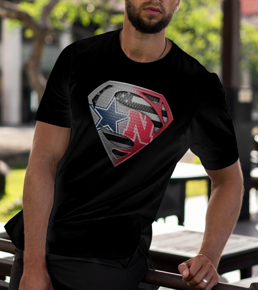 Cowboys Nebraska Fusion Superman Shield T-Shirt