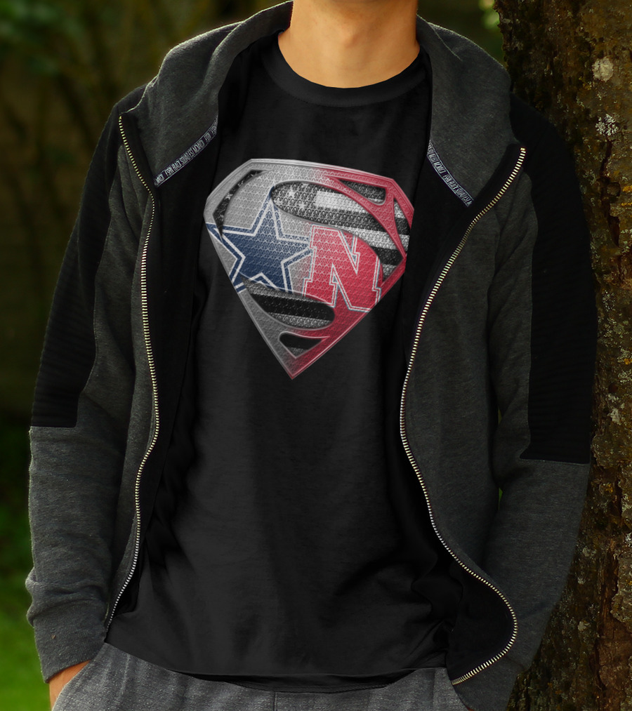Cowboys Nebraska Fusion Superman Shield T-Shirt