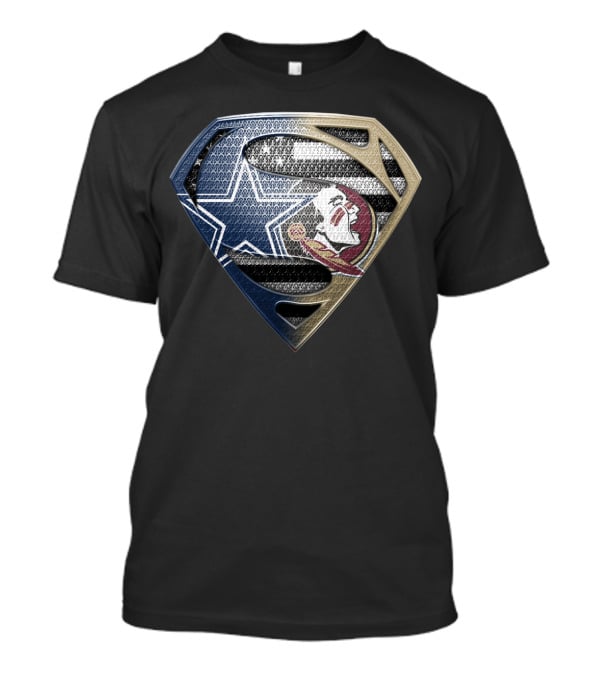 Cowboys Seminoles Superman Logo Fusion T-Shirt