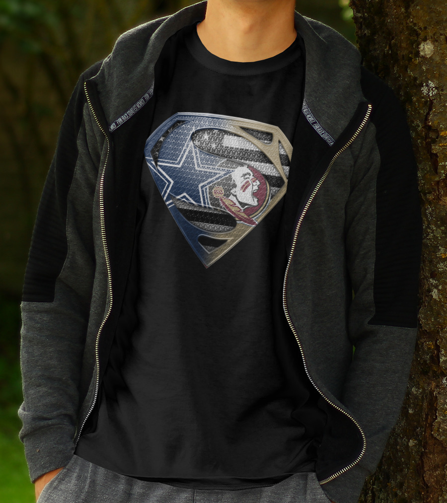 Cowboys Seminoles Superman Logo Fusion T-Shirt