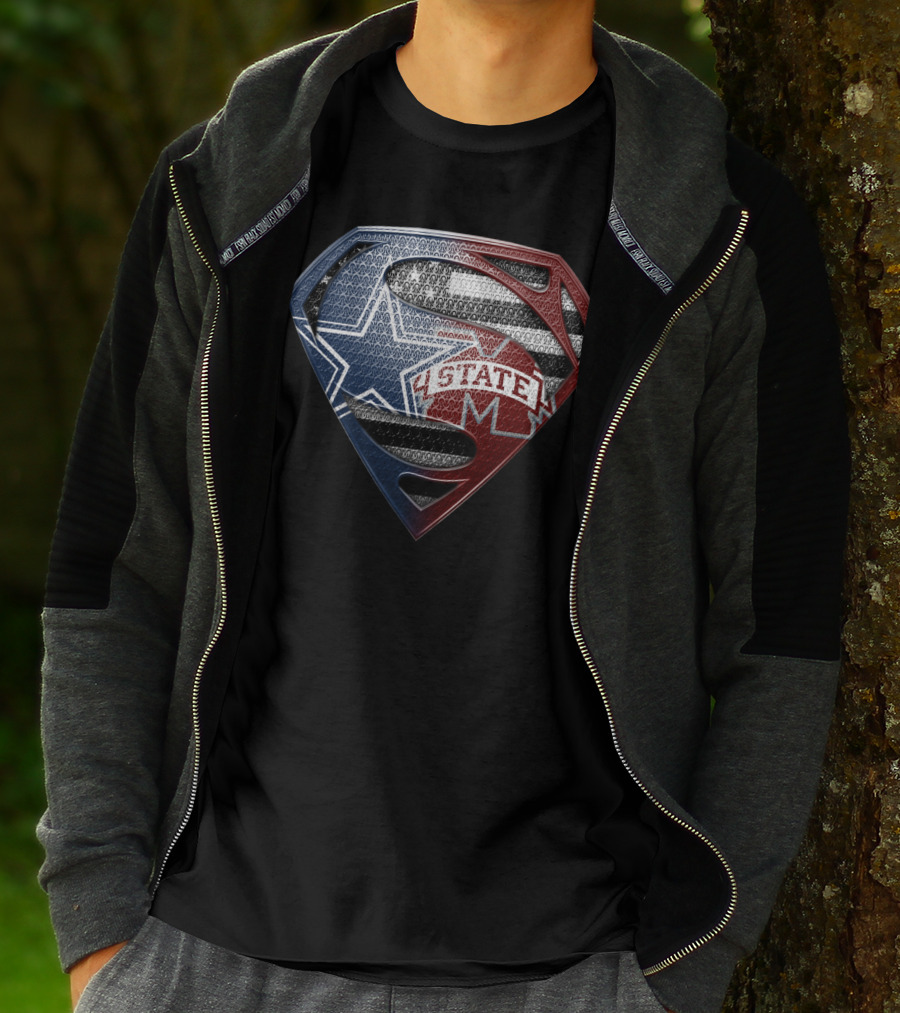 Superman Texas State Flag S Shield T-Shirt