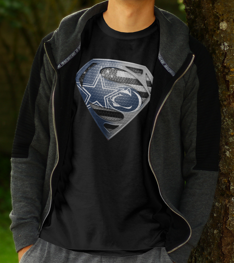 Nfl Dallas Cowboys Superman Logo Fusion T-Shirt