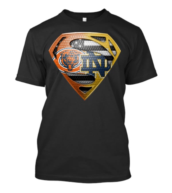 Chicago Bears Notre Dame Fighting Irish Superman T-Shirt