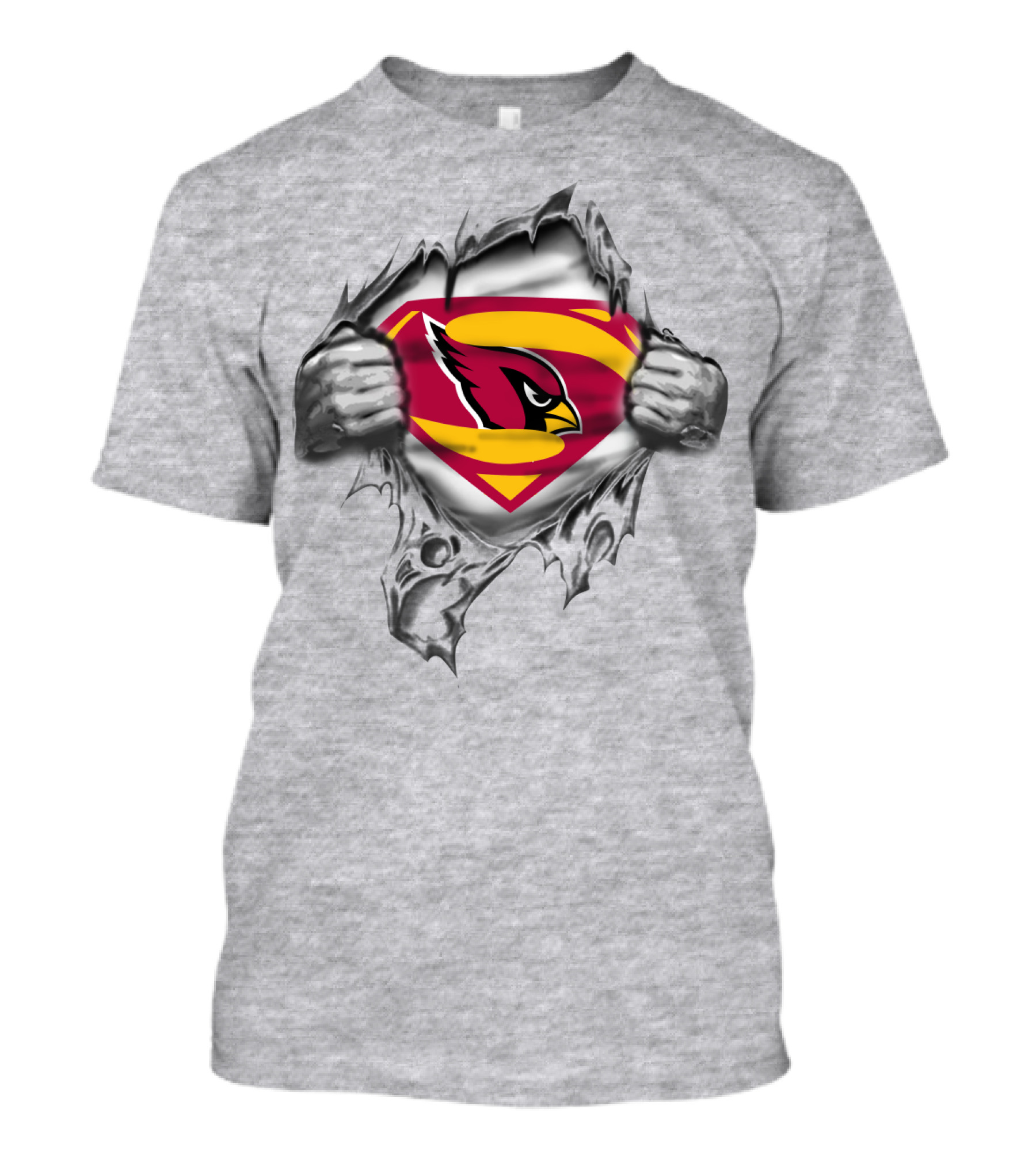 Spmxa098 Arizona Cardinals Superman Logo Superhero Fan T-Shirt