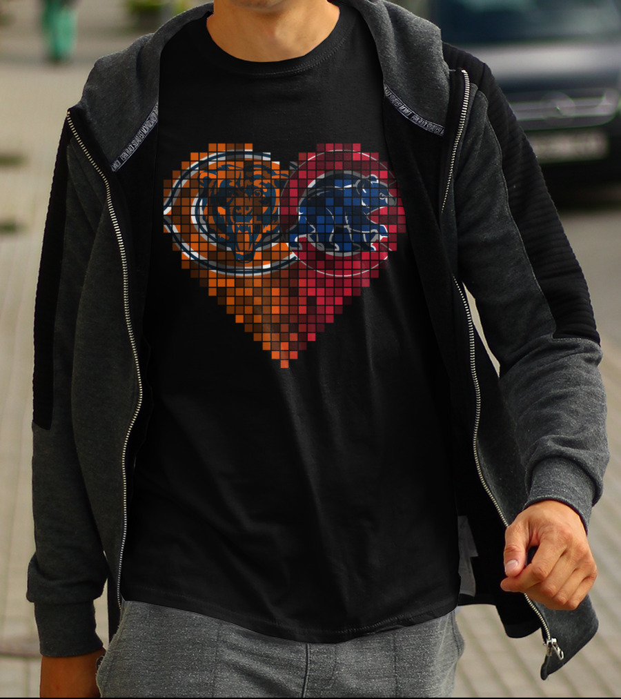 Chicago Bears Cubs Heart Rby 008 T-Shirt