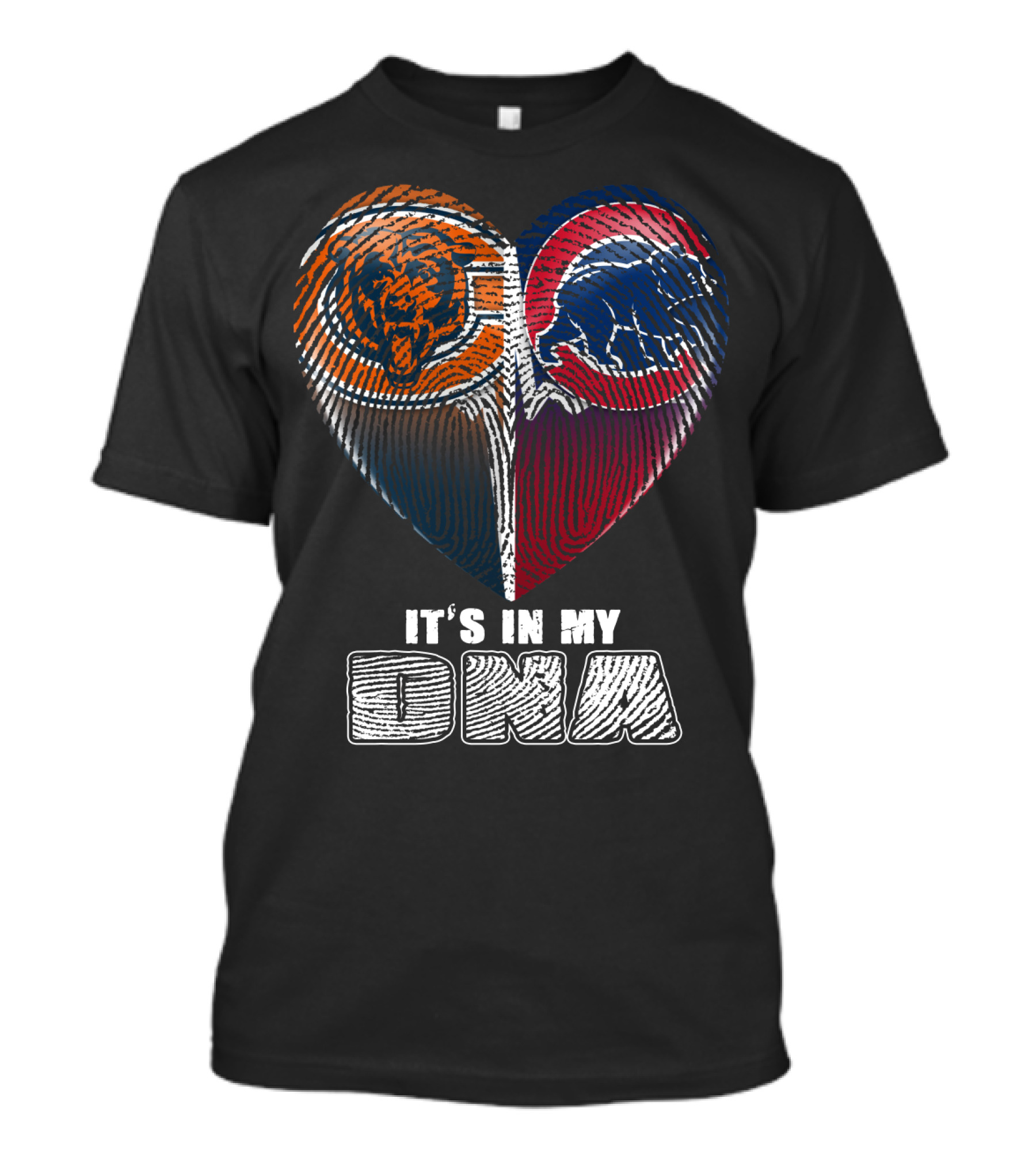 Chicago Bears Cubs Heart It's In My Dna T-Shirt