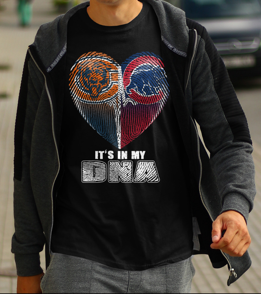 Chicago Bears Cubs Heart It's In My Dna T-Shirt