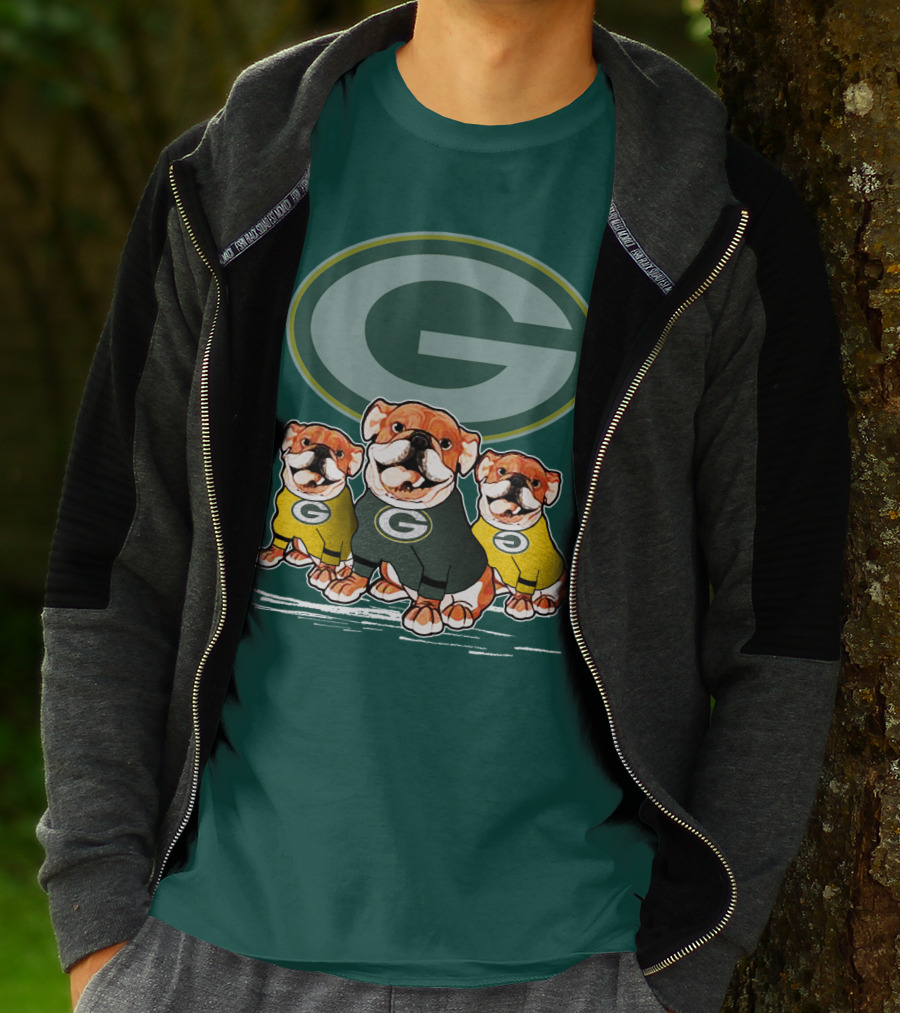 Green Bay Packers Dogs Trio T-Shirt