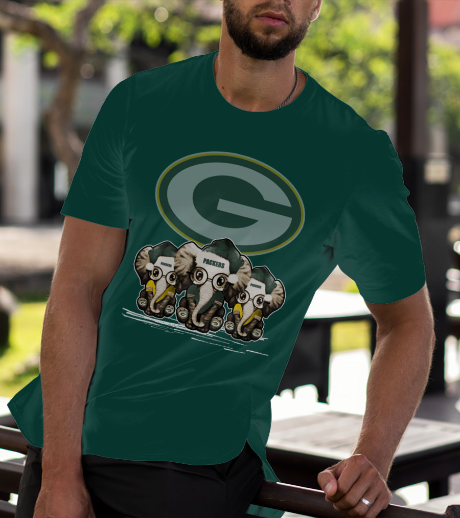 Green Bay Packers Elephants Logo Packers T-Shirt