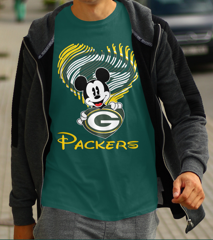 Packers Heart With Character T-Shirt
