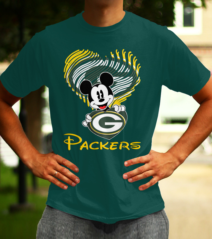 Packers Heart With Character T-Shirt