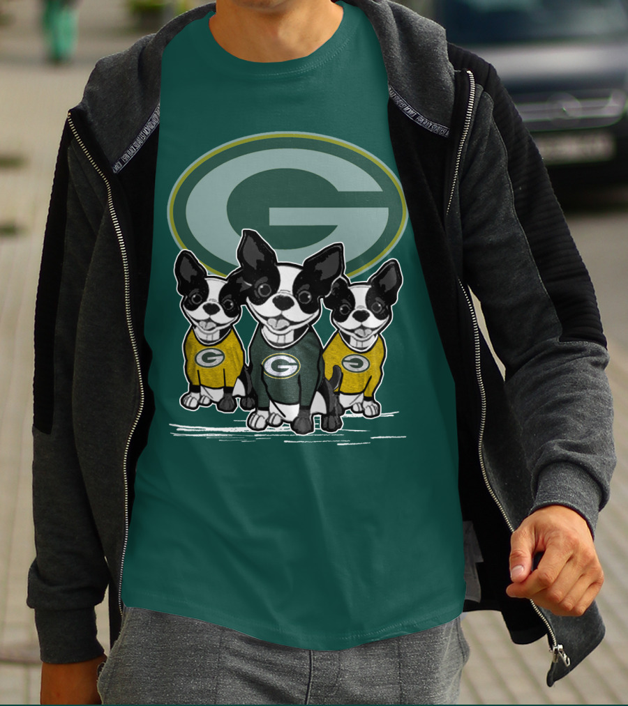 Green Bay Packers Boston Terriers T-Shirt
