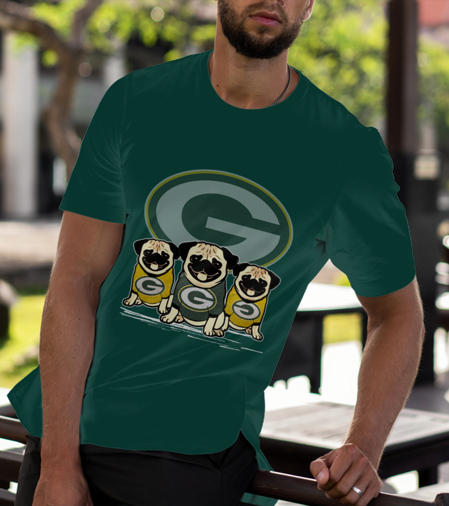 Green Bay Packers G Logo Pugs T-Shirt