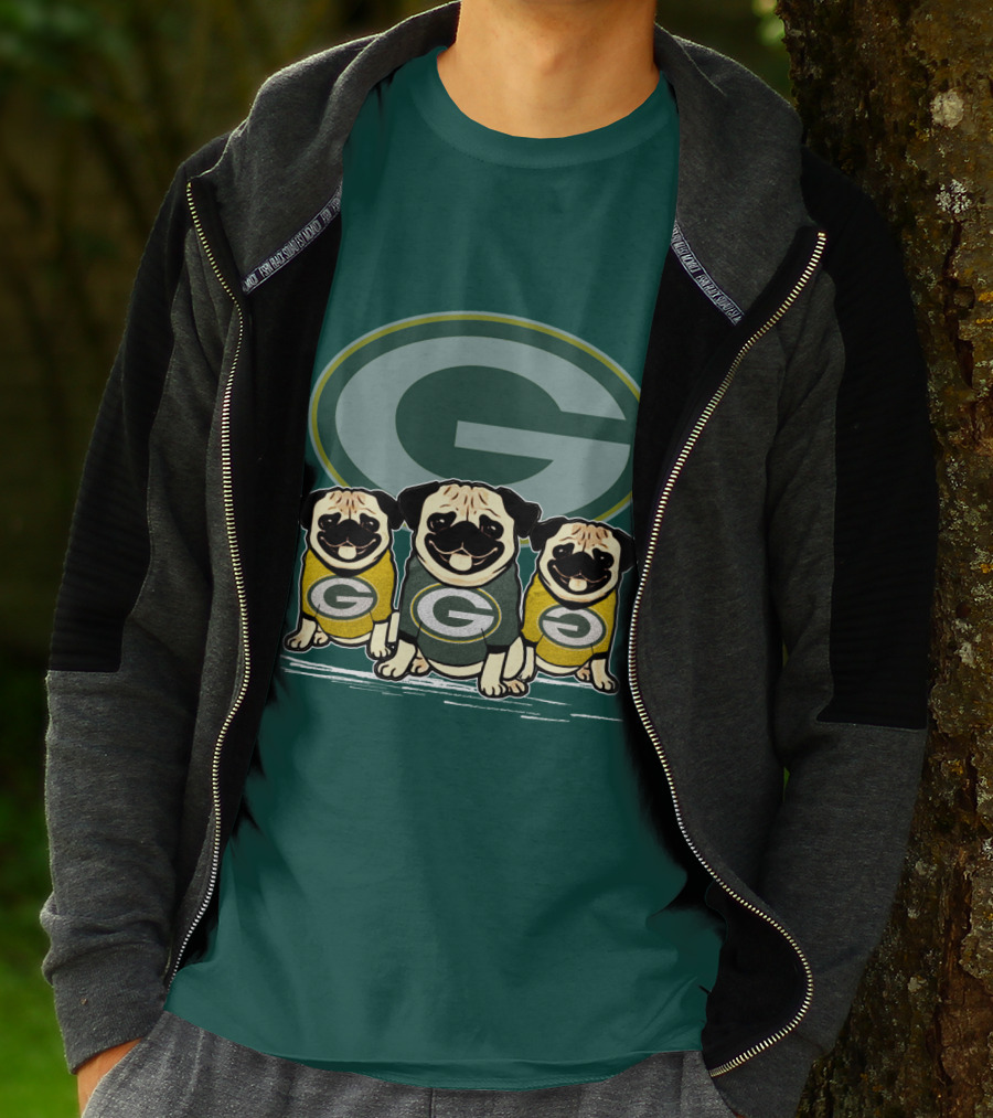 Green Bay Packers G Logo Pugs T-Shirt
