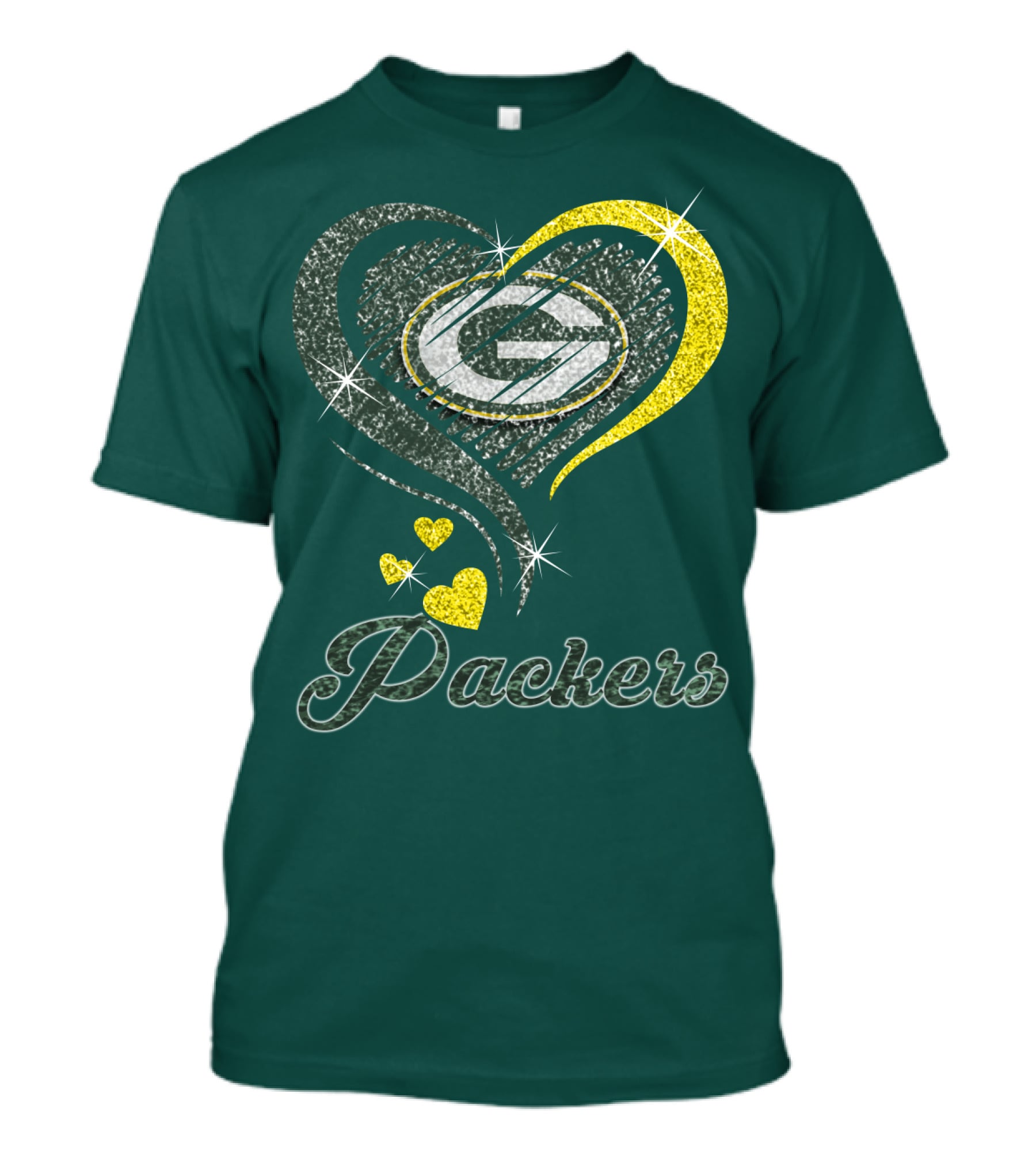 Packers Heart Logo Sparkle T-Shirt
