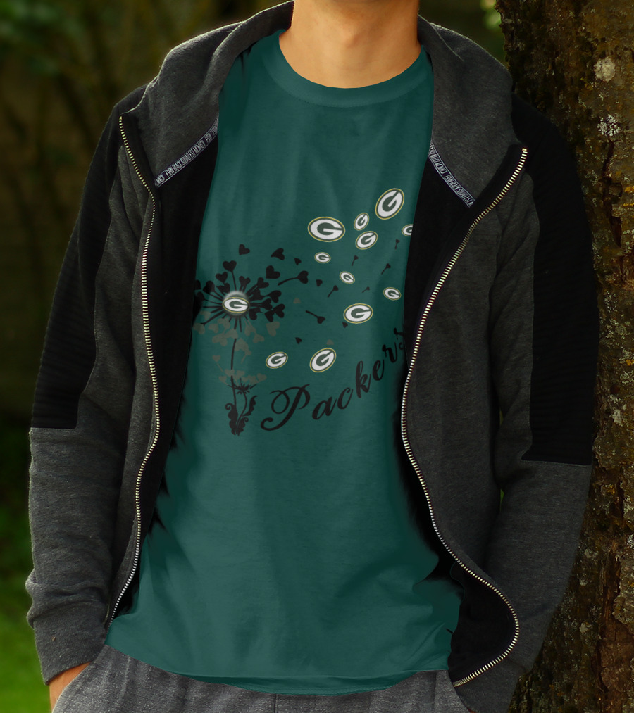 Packers Green Bay Hearts And Blossoms T-Shirt