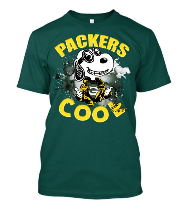 Packers Cool Snoopy Green Bay Packers Football T-Shirt