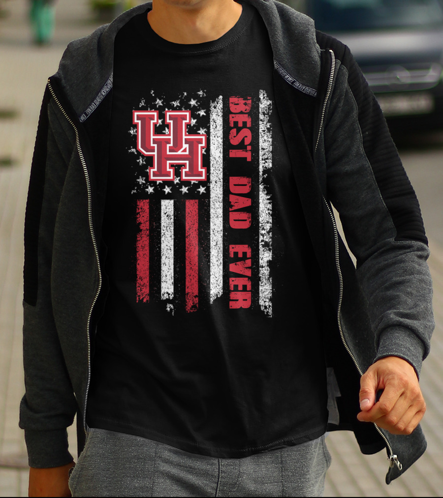 Uh Best Dad Ever American Flag Evd 090 T-Shirt