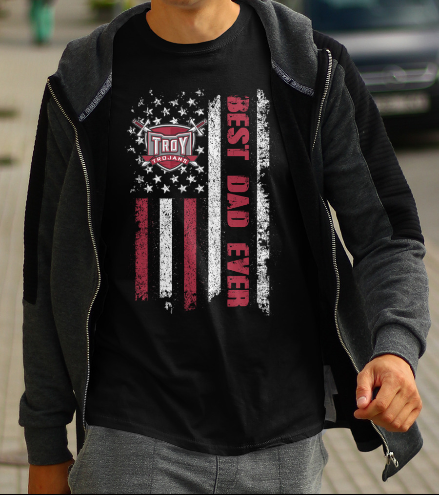 Troy Trojans Best Dad Ever Evd 065 T-Shirt