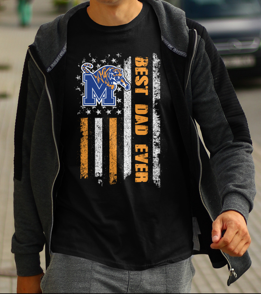Memphis Tigers Best Dad Ever Flag 049 T-Shirt