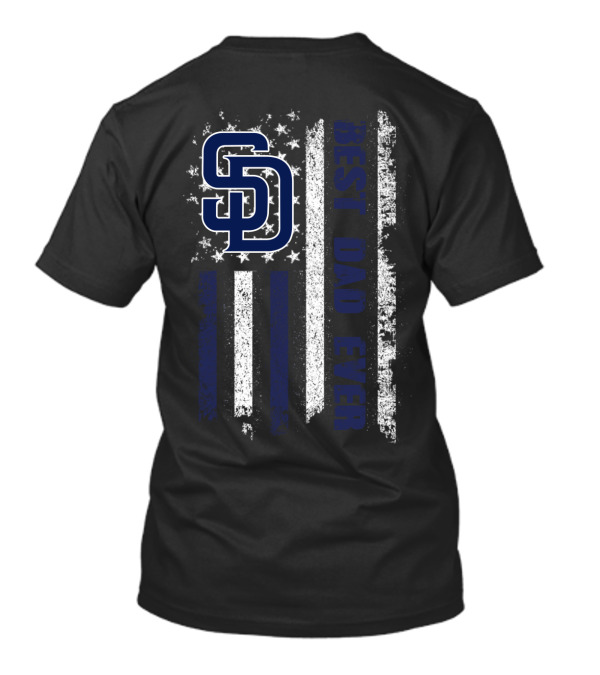 Sd Best Dad Ever American Flag T-Shirt