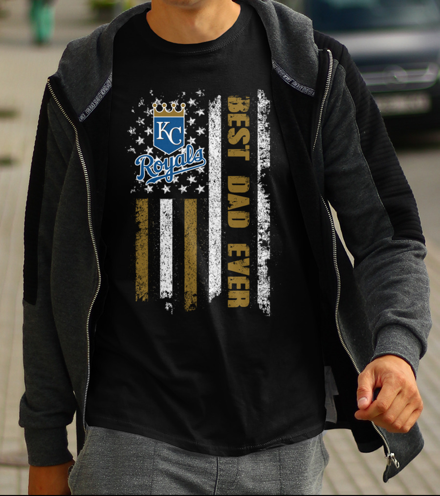 Kc Royals Best Dad Ever Vintage Style T-Shirt