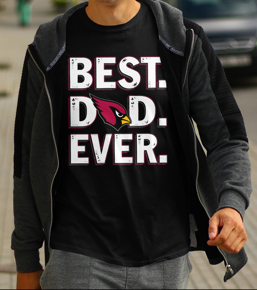 Best Dad Ever Cardinals Fan Gift T-Shirt