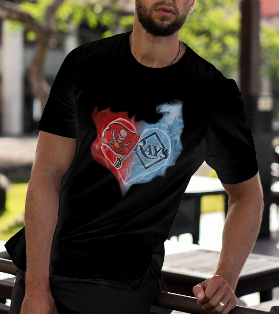 Buccaneers And Rays Heart Fusion T-Shirt