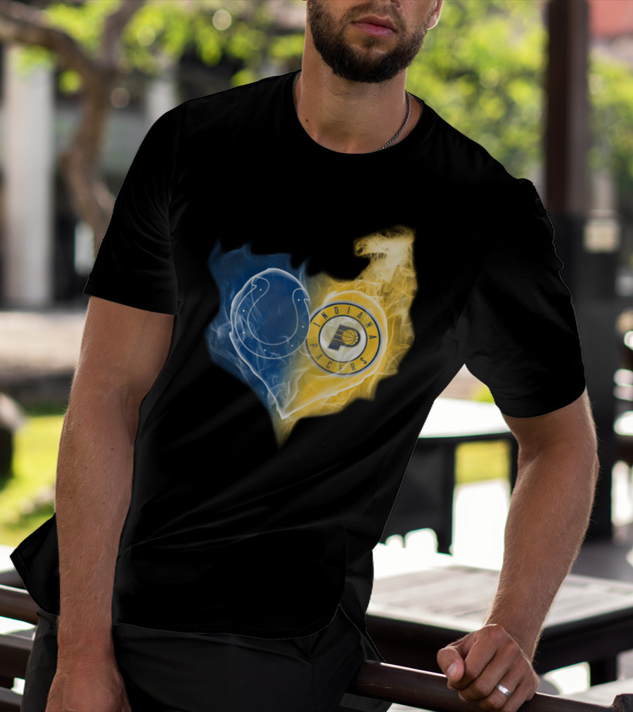 Indianapolis Colts Indiana Pacers Heart Mix T-Shirt