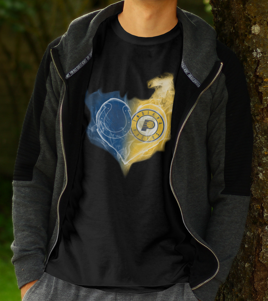 Indianapolis Colts Indiana Pacers Heart Mix T-Shirt