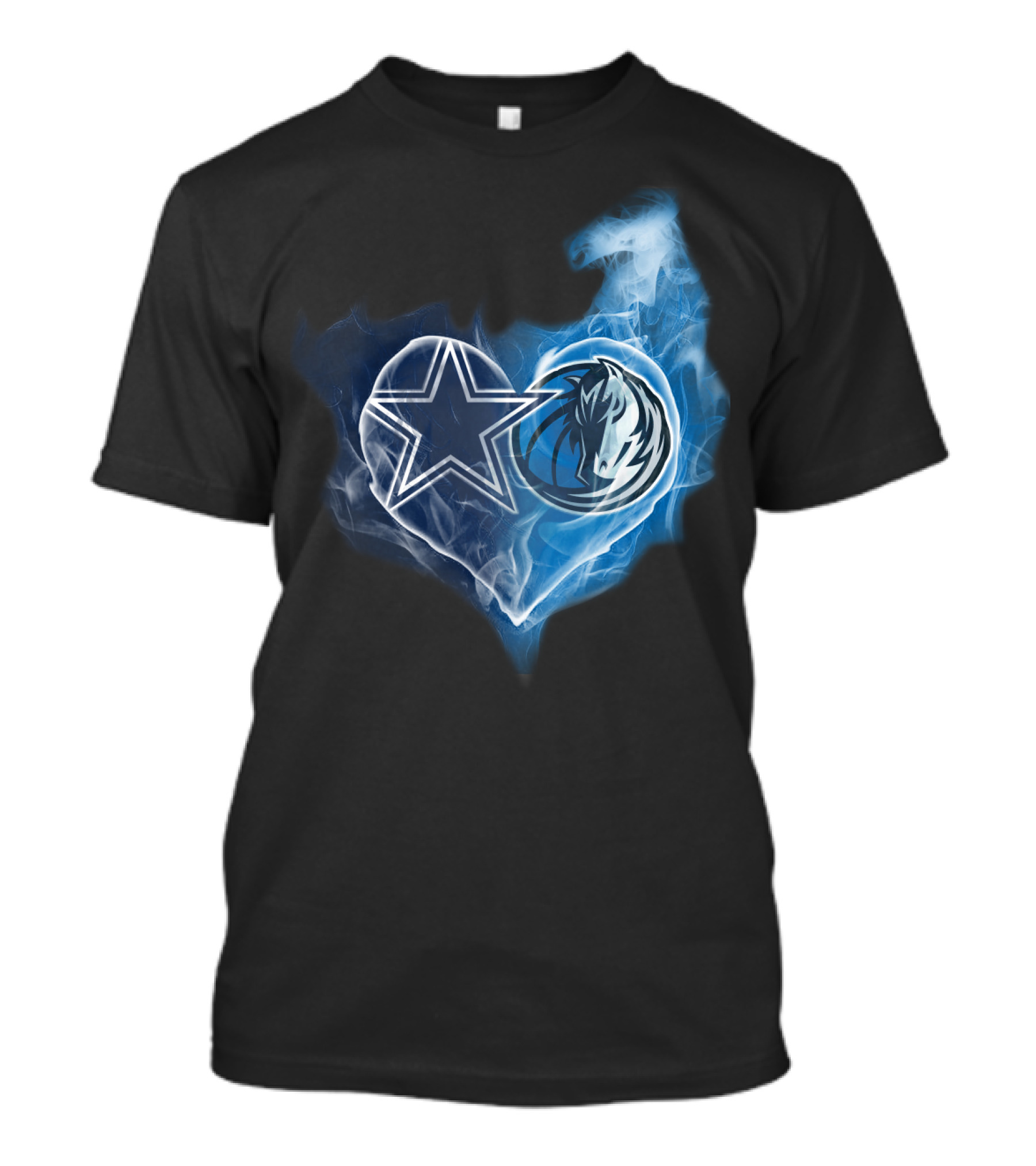 Dallas Cowboys And Dallas Mavericks Heart T-Shirt