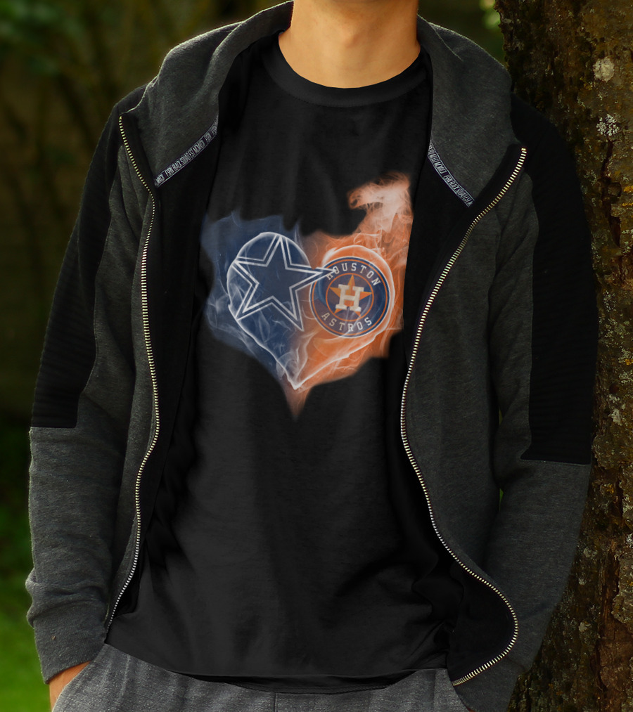 Dallas Cowboys Houston Astros Heart T-Shirt