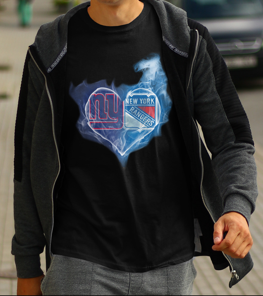 Giants Rangers New York Heart Smoke T-Shirt