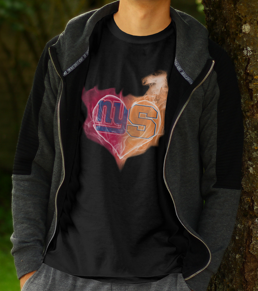 Ny Giants Syracuse Heart Fire Fusion T-Shirt