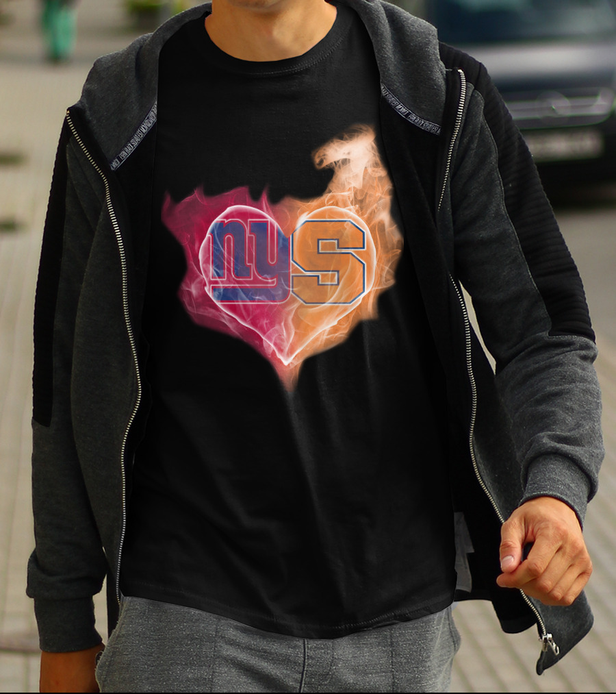 Ny Giants Syracuse Heart Fire Fusion T-Shirt