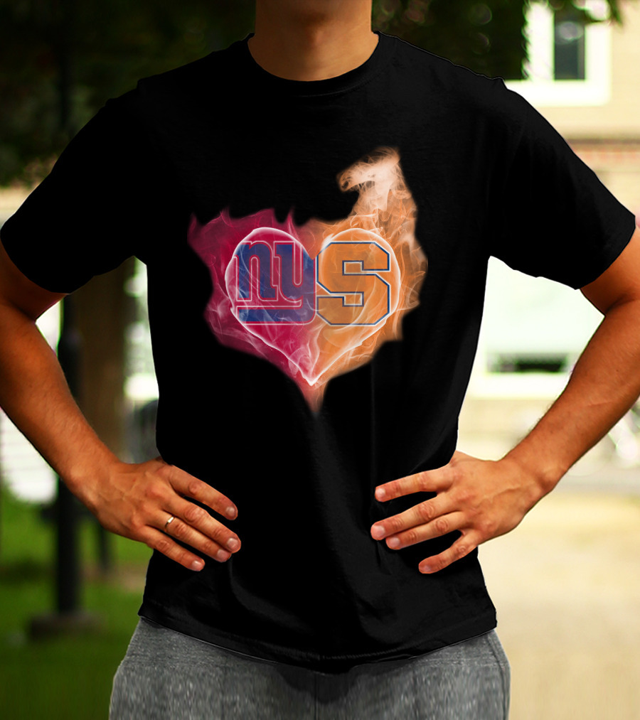 Ny Giants Syracuse Heart Fire Fusion T-Shirt