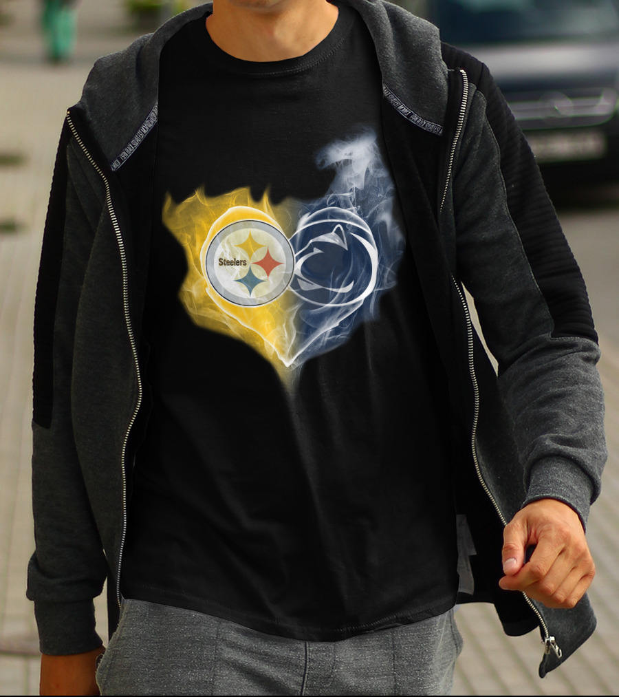 Steelers Penn State Heart Fusion T-Shirt