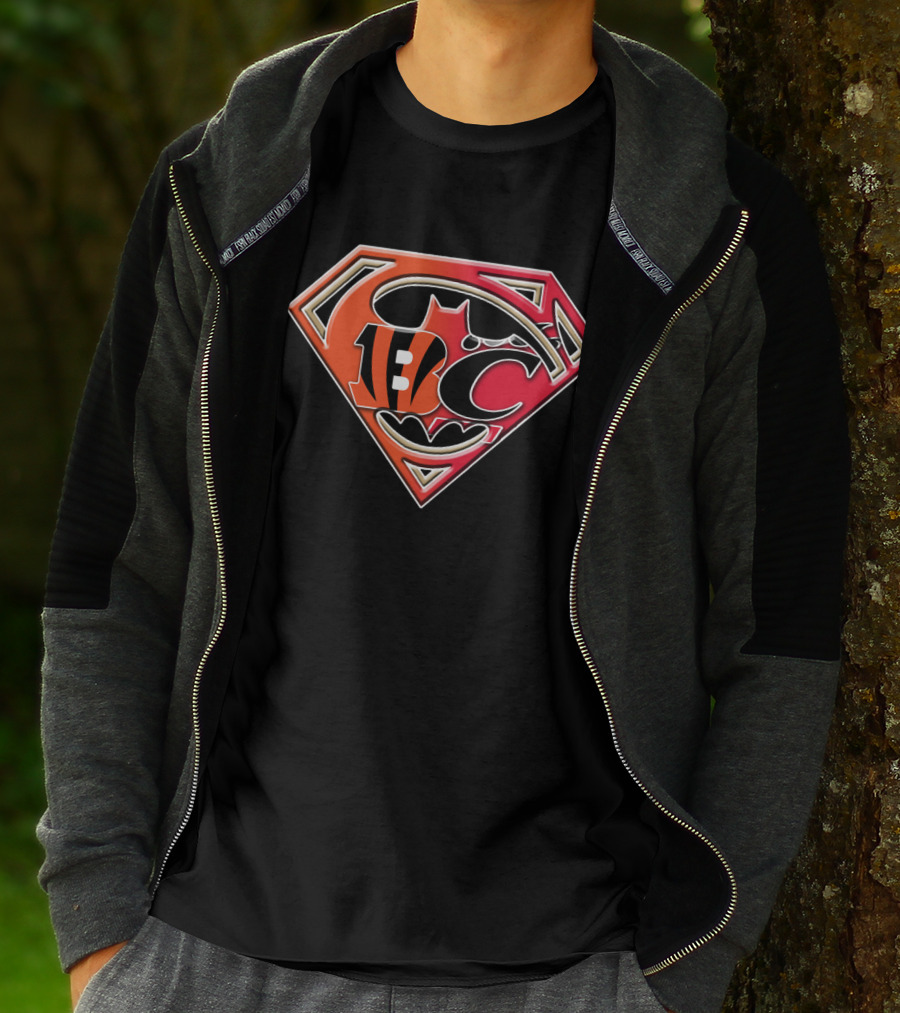 Cincinnati Bengals Superman Batman T-Shirt