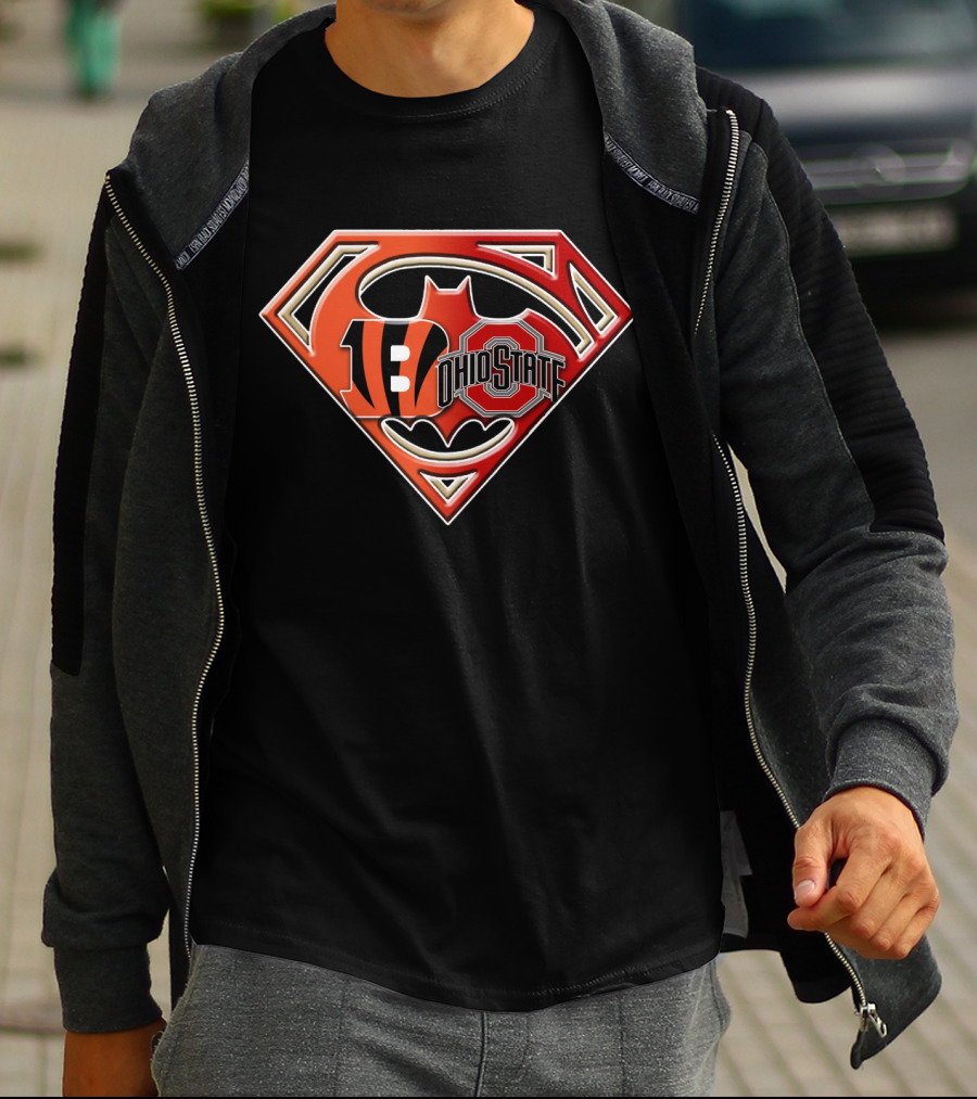 Superman Batman Cincinnati Bengals Ohio State T-Shirt