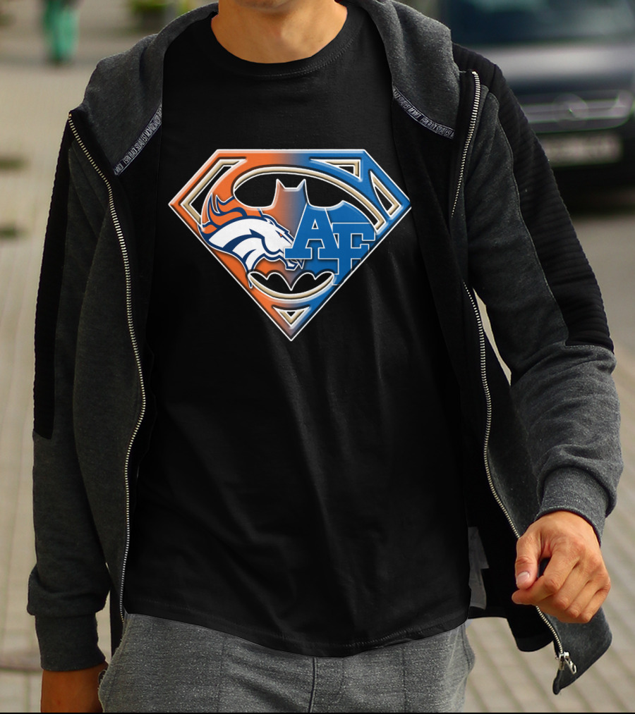 Denver Broncos Air Force Batman Superhero Shield Logo Bat 015 T-Shirt