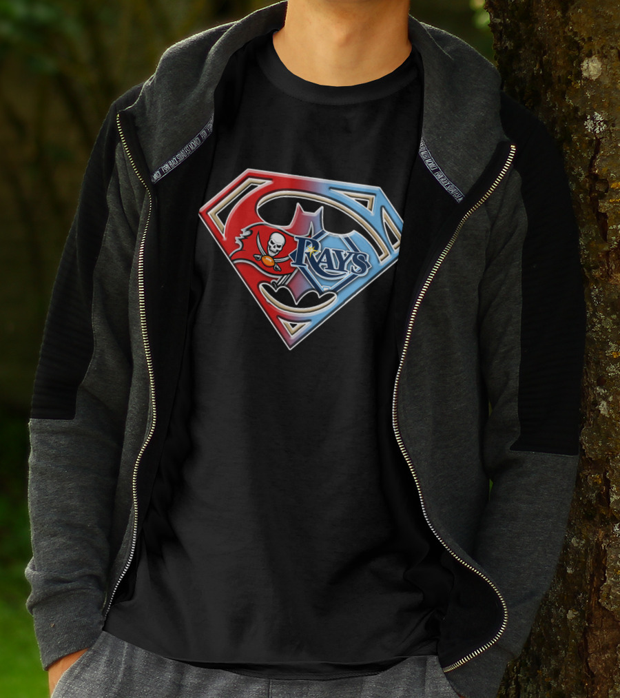 Superman Batman Buccaneers Rays Logo Fusion Bat 027 T-Shirt