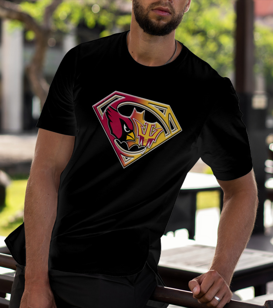 Arizona Cardinals Asu Sun Devils Superman Logo Fusion Bat 030 T-Shirt