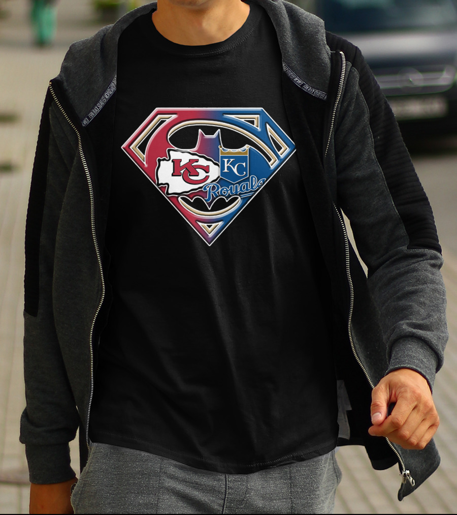 Kc Chiefs Royals Batman Superman Logo Bat 037 T-Shirt