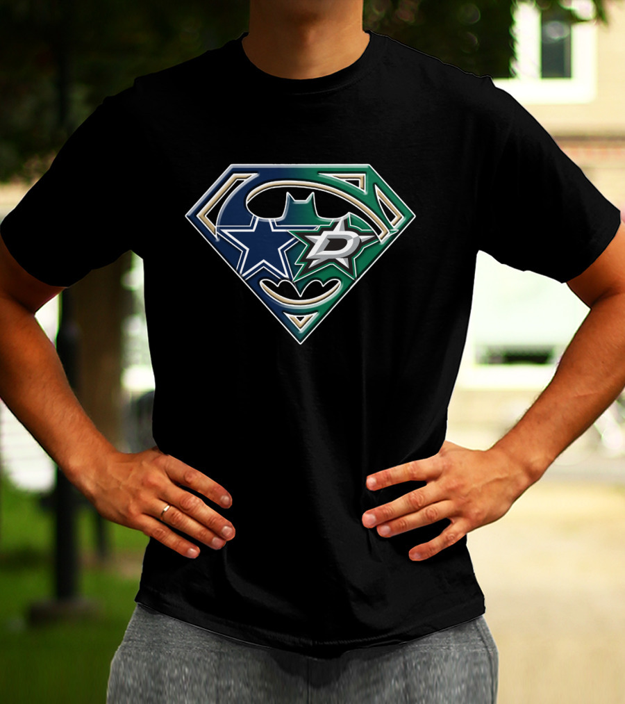 Dallas Cowboys Stars Batman Superman Dallas Stars Bat 047 T-Shirt