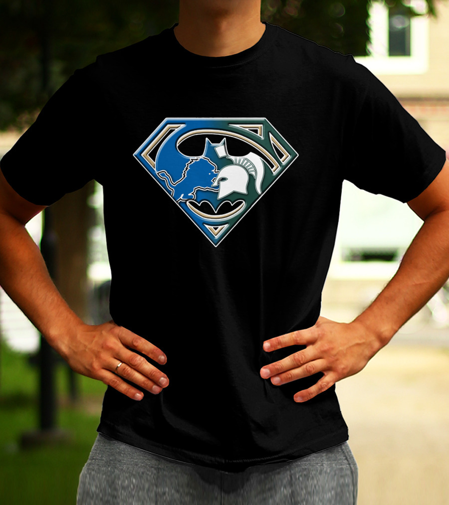 Superman Logo Batman Shape Lions Spartans Bat T-Shirt