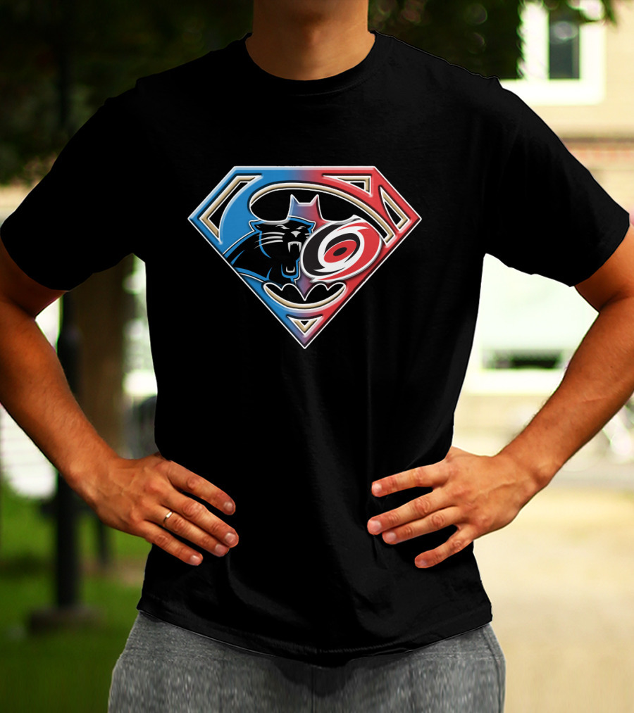Panthers Hurricanes Superman Logo Fusion T-Shirt