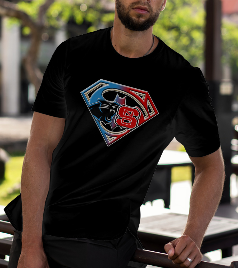 Carolina Panthers Nc State Superman Logo Bat 087 T-Shirt