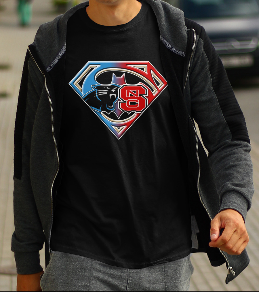 Carolina Panthers Nc State Superman Logo Bat 087 T-Shirt