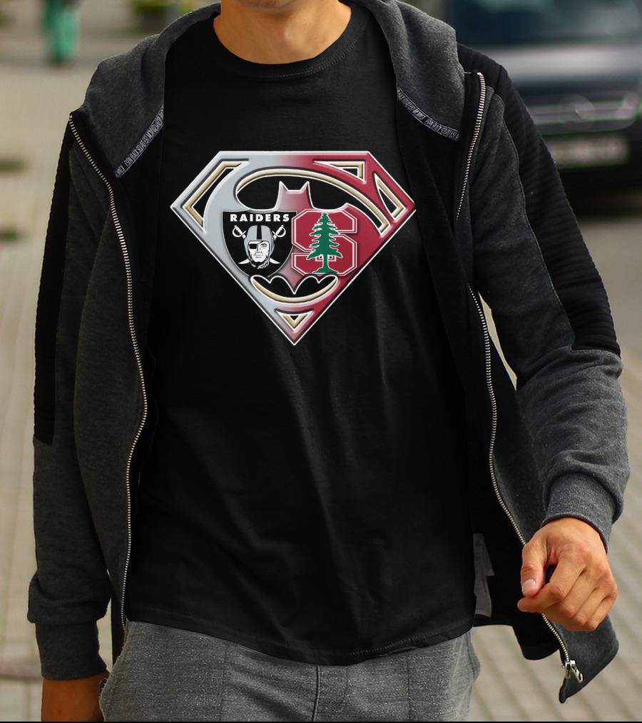 Raiders Stanford Superhero Logo Combo T-Shirt