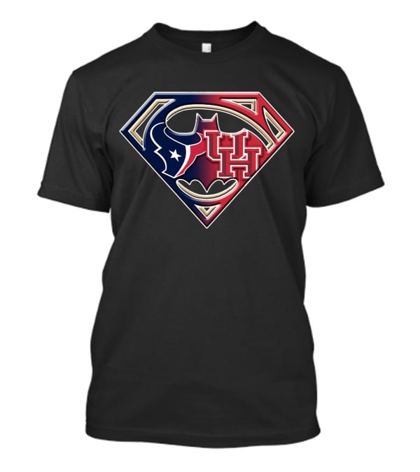 Houston Texans Uh Batman Superman Logo Bat 118 T-Shirt